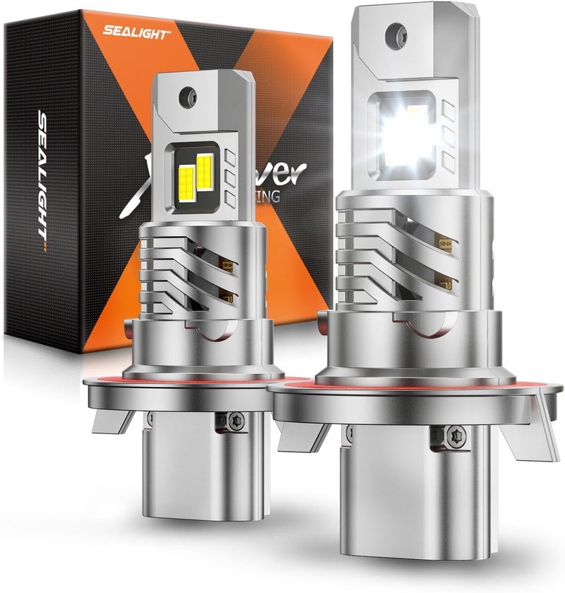 SEALIGHT H13 Bulbs, 30000LM 8X Brightness H13 Light Bulbs, 6500K Cool White Bulbs with 15000RPM Fan, Plug and Play, IP68 Waterproof, Pack of 2 - Image 1